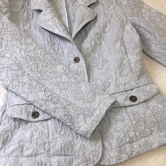 Chico’s Light Blue Tapestry Blazer - Picture 8 of 12